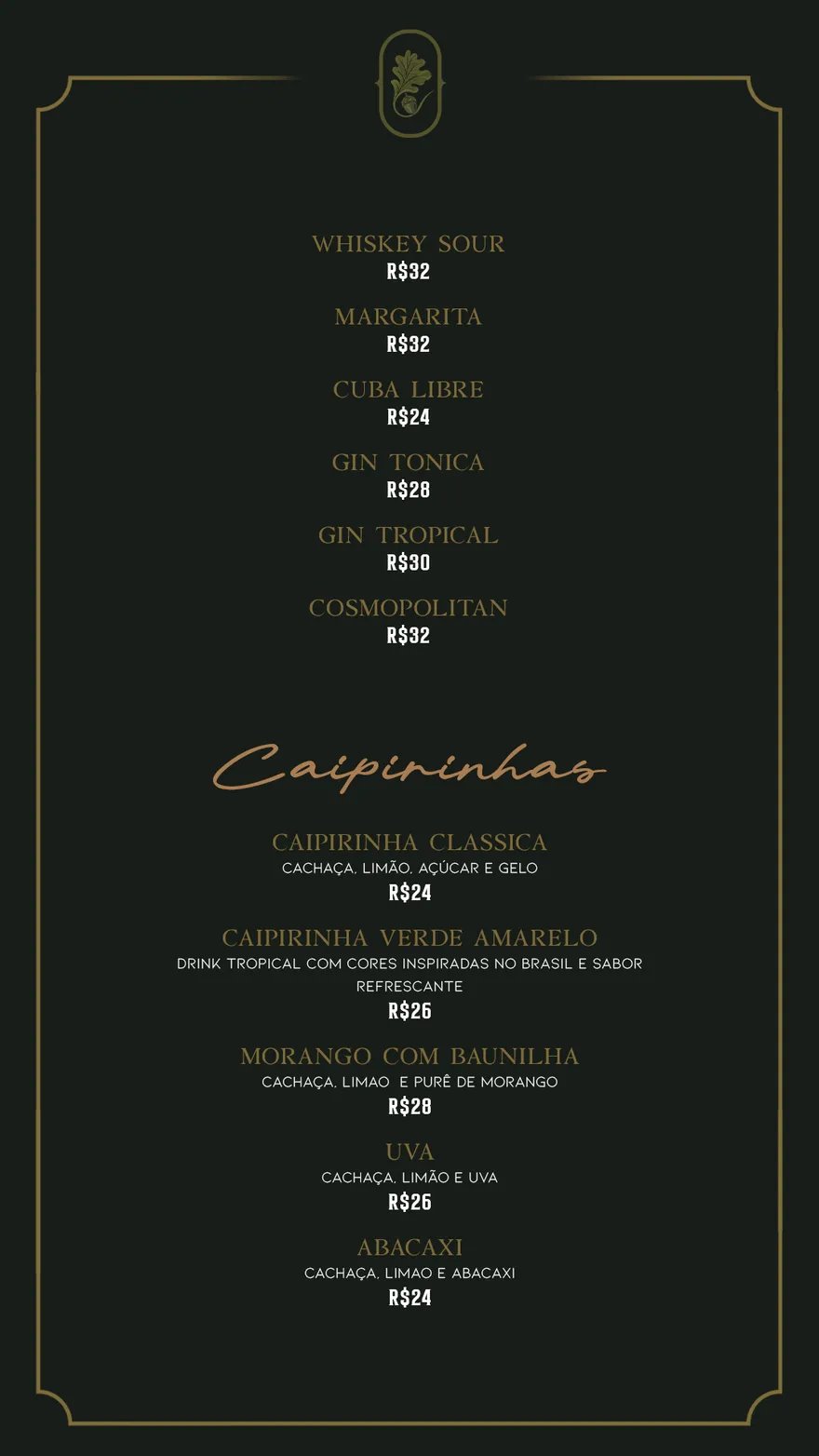 Bebidas e Drinks